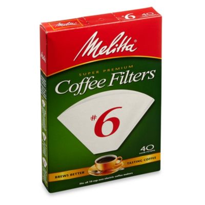 Melitta 40-Count Number 6 White Super Premium Coffee Filters - Bed Bath & Beyond